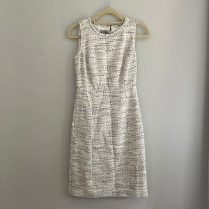 Ava & Aiden - white marled keyhole work-appropriate dress - NWT!